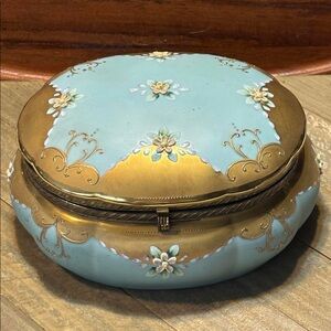 Vintage Lenwile Porcelain Powder Dish With Trays